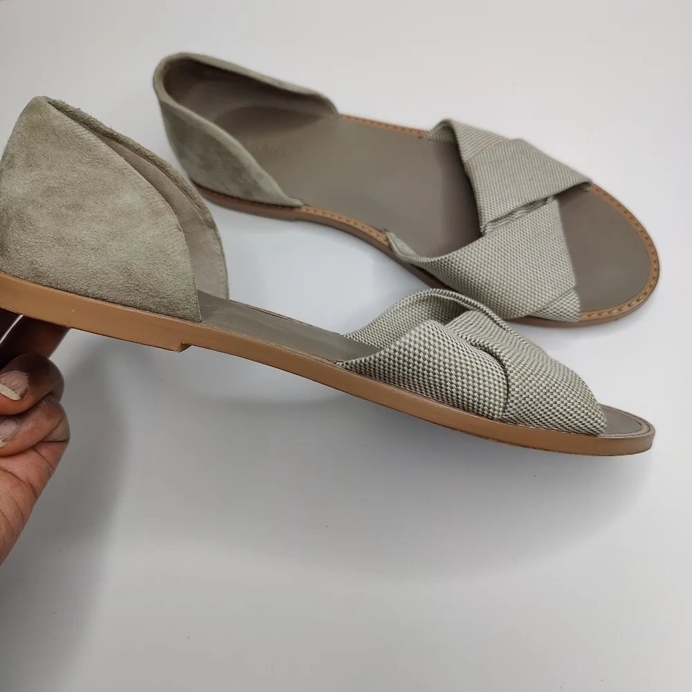 VINCE Idara Twisted D’Orsay Flat Sandals